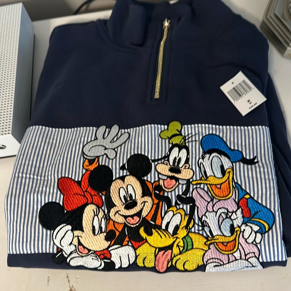 COPY - Brand new never worn sold out Mickey and friends navy quarter zip
